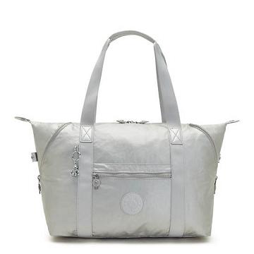 Kipling Art Medium Metallic Tote Tassen Zilver | NL 1759UZ